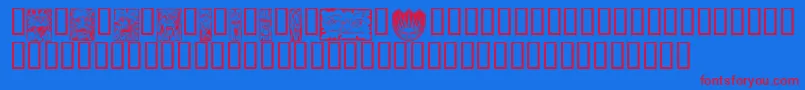 MythagoWood Font – Red Fonts on Blue Background
