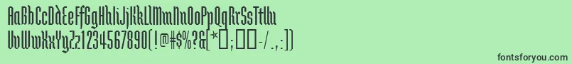 Brunnhildetwo Font – Black Fonts on Green Background