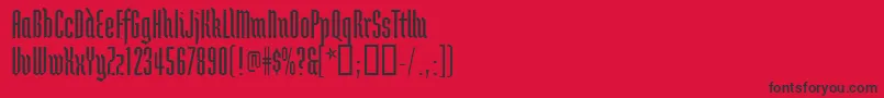 Brunnhildetwo Font – Black Fonts on Red Background