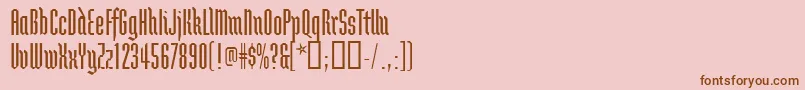 Brunnhildetwo Font – Brown Fonts on Pink Background