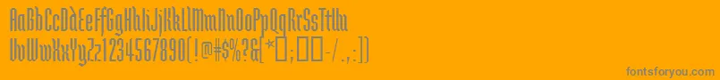 Brunnhildetwo-Schriftart – Graue Schriften auf orangefarbenem Hintergrund