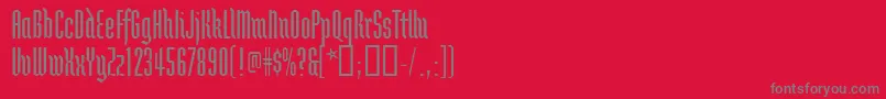 Brunnhildetwo Font – Gray Fonts on Red Background