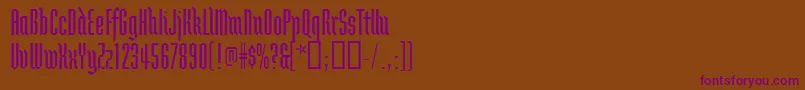 Brunnhildetwo Font – Purple Fonts on Brown Background