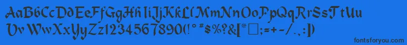 AlpineRegular Font – Black Fonts on Blue Background