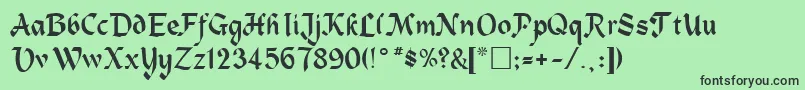 AlpineRegular Font – Black Fonts on Green Background