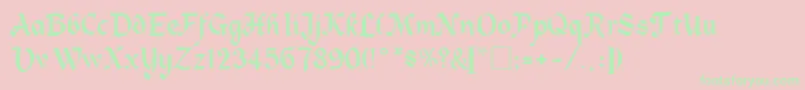 AlpineRegular Font – Green Fonts on Pink Background