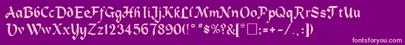 AlpineRegular Font – Pink Fonts on Purple Background