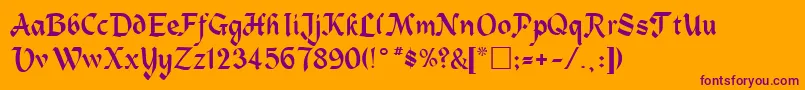 AlpineRegular Font – Purple Fonts on Orange Background