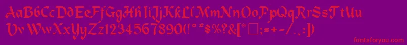 AlpineRegular Font – Red Fonts on Purple Background