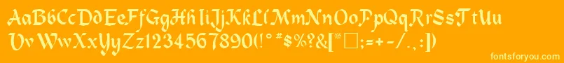 AlpineRegular Font – Yellow Fonts on Orange Background