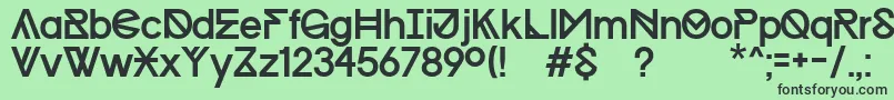 ProgressRegularMacKopie Font – Black Fonts on Green Background