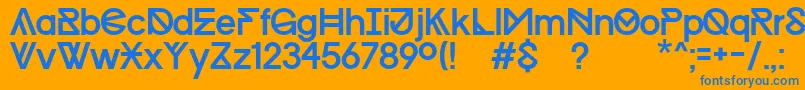 フォントProgressRegularMacKopie – オレンジの背景に青い文字