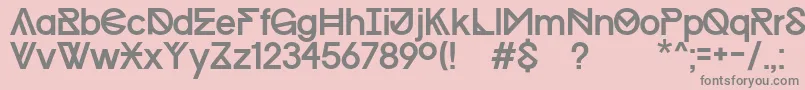 Шрифт ProgressRegularMacKopie – серые шрифты на розовом фоне