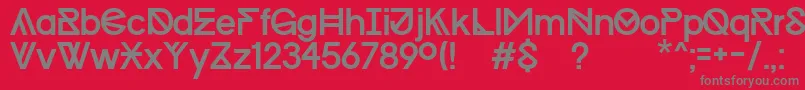 フォントProgressRegularMacKopie – 赤い背景に灰色の文字
