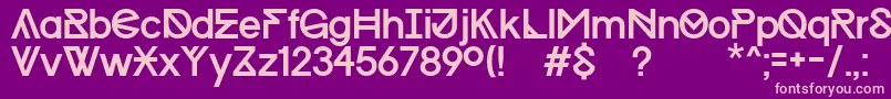 ProgressRegularMacKopie Font – Pink Fonts on Purple Background