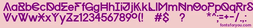 ProgressRegularMacKopie Font – Purple Fonts on Pink Background