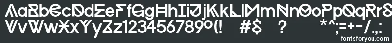 Шрифт ProgressRegularMacKopie – белые шрифты на чёрном фоне