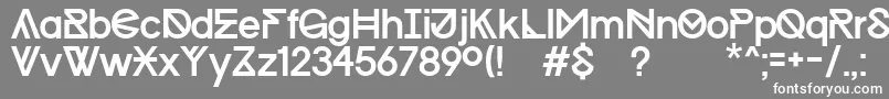 Шрифт ProgressRegularMacKopie – белые шрифты на сером фоне
