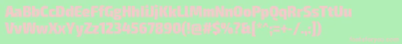 Exo2Blackcondensed Font – Pink Fonts on Green Background