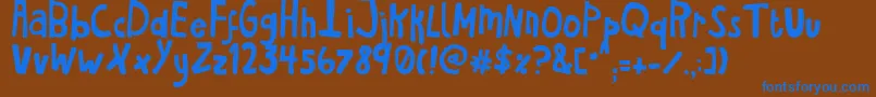 Havent Font – Blue Fonts on Brown Background