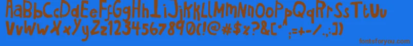 Havent Font – Brown Fonts on Blue Background