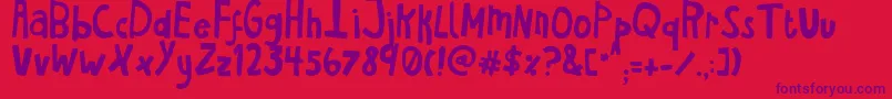 Havent Font – Purple Fonts on Red Background