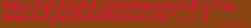 Havent Font – Red Fonts on Brown Background