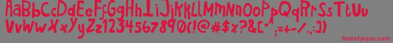 Havent Font – Red Fonts on Gray Background