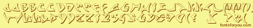 Kahless2s Font – Brown Fonts on Yellow Background