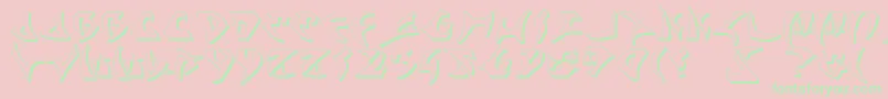 Kahless2s Font – Green Fonts on Pink Background