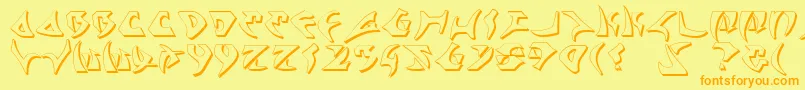 Kahless2s Font – Orange Fonts on Yellow Background