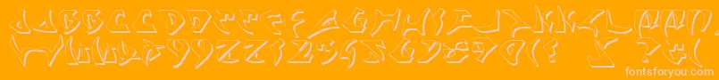 Kahless2s Font – Pink Fonts on Orange Background