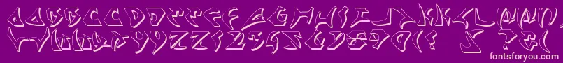 Kahless2s Font – Pink Fonts on Purple Background