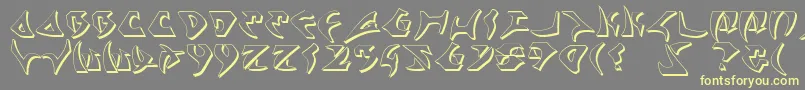 Kahless2s Font – Yellow Fonts on Gray Background