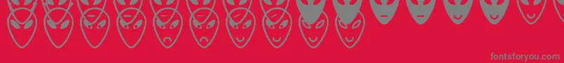 AlienFacesSt Font – Gray Fonts on Red Background