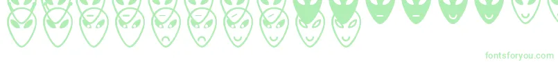 AlienFacesSt-Schriftart – Grüne Schriften