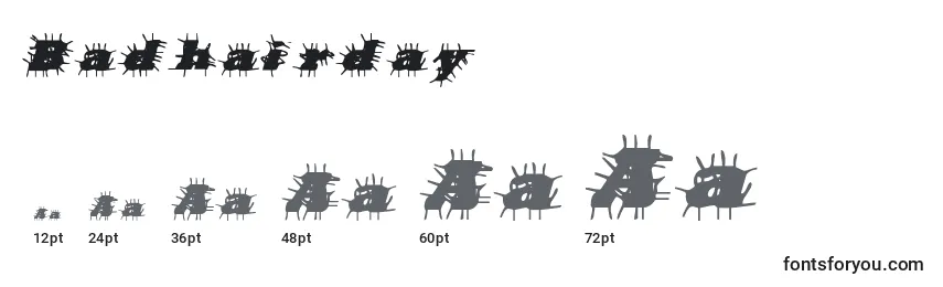 Tamaños de fuente Badhairday