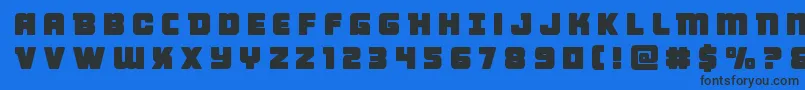 Victorycomicstitle Font – Black Fonts on Blue Background