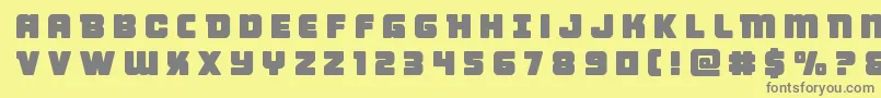 Victorycomicstitle Font – Gray Fonts on Yellow Background