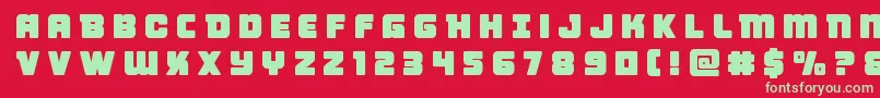 Victorycomicstitle Font – Green Fonts on Red Background