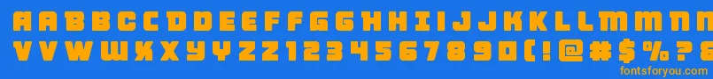 Victorycomicstitle Font – Orange Fonts on Blue Background