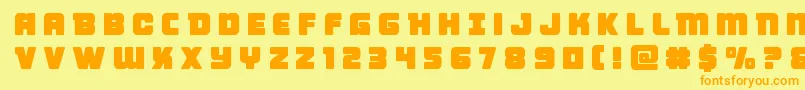 Victorycomicstitle Font – Orange Fonts on Yellow Background