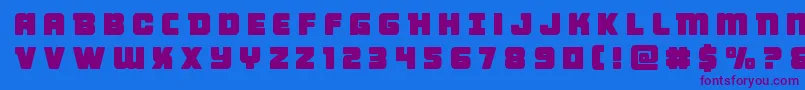 Victorycomicstitle Font – Purple Fonts on Blue Background