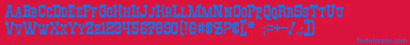 RioOro Font – Blue Fonts on Red Background