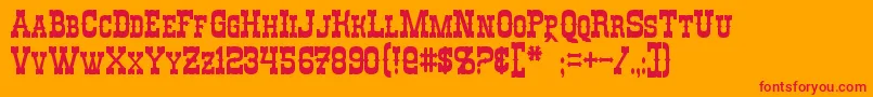 RioOro Font – Red Fonts on Orange Background