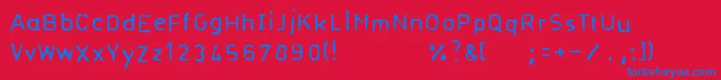 Normogrr Font – Blue Fonts on Red Background