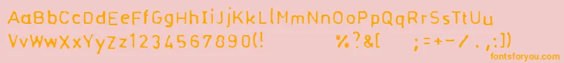 Шрифт Normogrr – оранжевые шрифты на розовом фоне