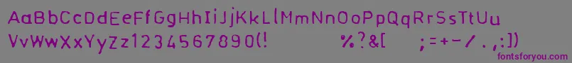 フォントNormogrr – 紫色のフォント、灰色の背景