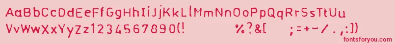 Normogrr Font – Red Fonts on Pink Background