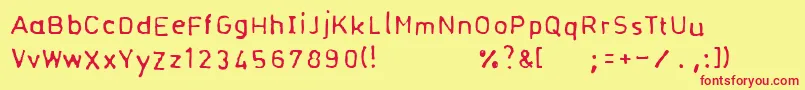 Normogrr Font – Red Fonts on Yellow Background